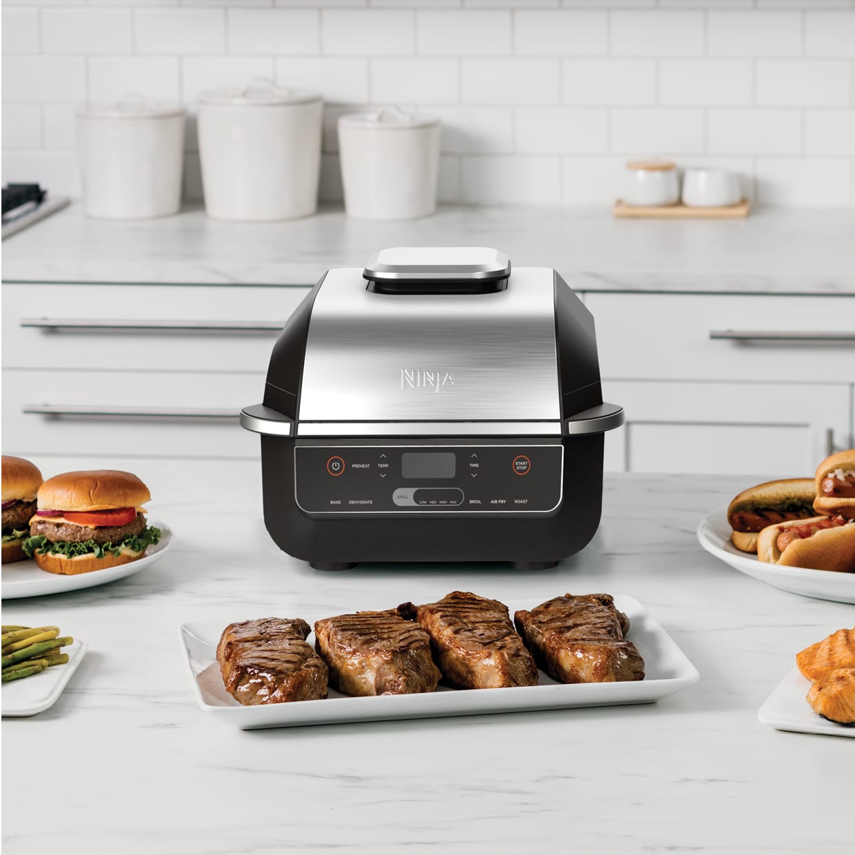 Ninja Foodi 6 in 1 Indoor Grill with Air Fryer - EG201