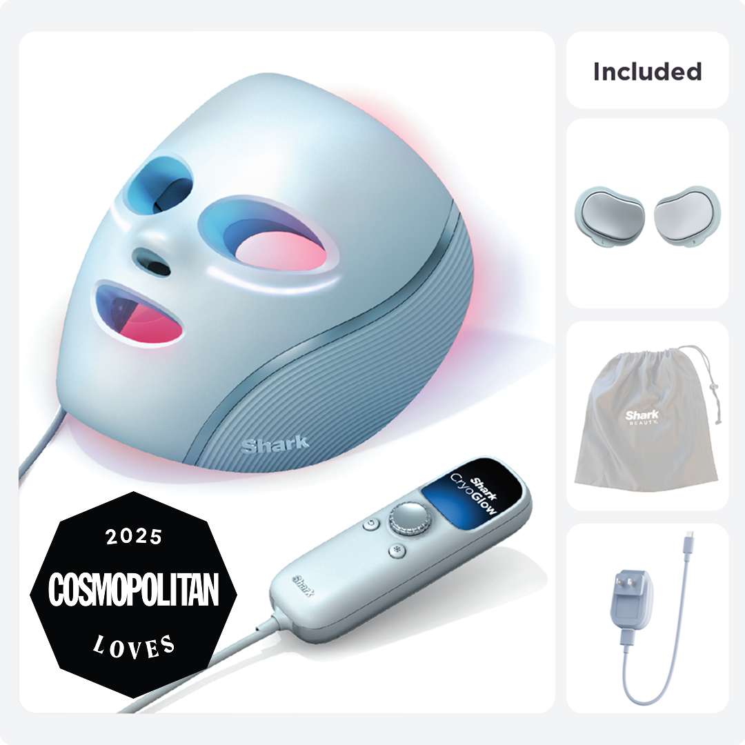 Shark™ CryoGlow™ Red Blue & Infrared iQLED Face Mask & Under Eye Cooling - (Blue Frost)