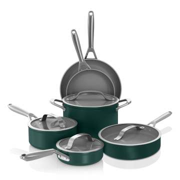 Ninja® Ceramic Pro 10-Piece Cookware Set British Racing Green