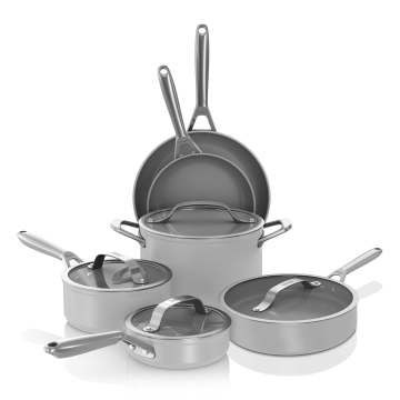 Ninja® Ceramic Pro 10-Piece Cookware Set Neutral Gray