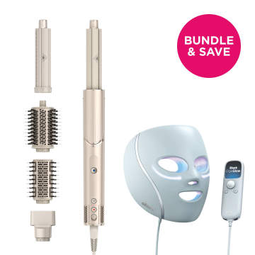 Beauty Dual-Bundle: FlexStyle® Air Styler + CryoGlow™ iQLED & Under Eye Cooling Face Mask