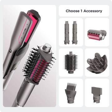 Build Your Own Shark® FlexFusion™ Air Straightener + Brush Set (Metallic Mist)
