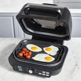 Freidora de aire + Parrilla/Grill + Plancha sin humo (con sensor digital) AG651EU product photo Side New M