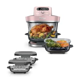 Ninja CRISPi PRO 7-in-1 Glas-Air-Fryer - Family Set AS101EURSBNDL2 - Rosa Produktbild Side New M