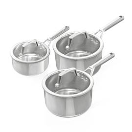 Ensemble 3 pièces en acier inoxydable Ninja EverClad avec couvercles C93003EUI photo du produit Side New M