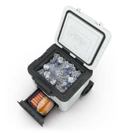 Nevera portátil rígida Ninja FrostVault, con ruedas y cajón seco | Pequeña (28 L) FB230EUWH product photo Side New M