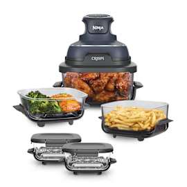 Friggitrice ad aria portatile 4 in 1 in vetro Ninja CRISPi Blu – Kit Meal Prep Completo FN101EUGYB2 product photo Side New M