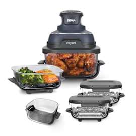 Ninja CRISPi Glas-Heißluftfritteuse - Meal Prep Flex Set - FN101EUGYBNDL2 Produktbild Side New M