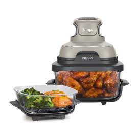Ninja CRISPi 4-in-1 Tragbare Glas-Heißluftfritteuse Stone - FN101EUST Produktbild Side New M