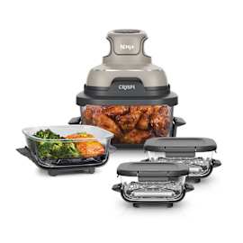 Ninja CRISPi 4-in-1 Portable Glass Air Fryer Meal Prep Set - Stone product photo