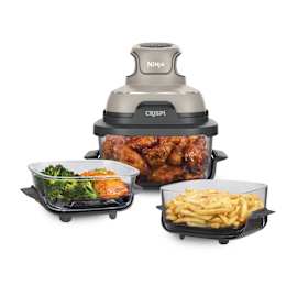 Air Fryer modulaire en verre Ninja CRISPi Beige avec 3 récipients photo du produit Side New M