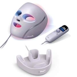 Pack Masque LED CryoGlow Shark avec rafraîchissement du contour des yeux et Stand de recharge photo du produit
