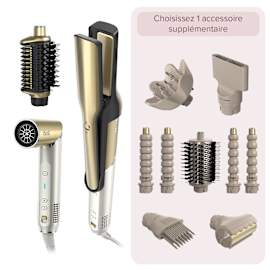 Lisseur Multi-styler Shark Glam personnalisable avec 3 embouts photo du produit