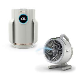 Purificateur d’air Compact Pro Shark et Ventilateur brumisateur Shark FlexBreeze HydroGo - Gris photo du produit