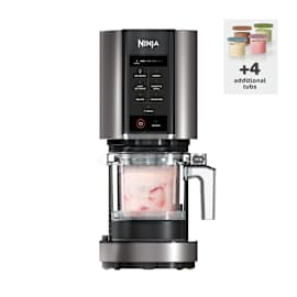 Ninja CREAMi Ice Cream & Frozen Dessert Maker (7 Tub Multi-Coloured Lid Bundle) product photo Side New M