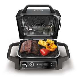Ninja Woodfire Elektrischer Outdoor Grill & Smoker OG701DE Produktbild Side New M