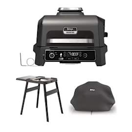 Barbacoa eléctrica XL con ahumador Ninja Woodfire PRO XL (Incluye sensor digital) OG850EU (Pack con mesa y funda) product photo