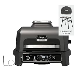 Barbecue électrique et fumoir Ninja Woodfire Pro XL avec thermosonde Smart Cook, support et housse photo du produit Side New M