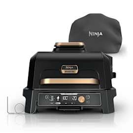 Ninja Woodfire Pro Connect XL Elektrischer Outdoor Grill & Smoker OG901EUBK1 - Schwarz Produktbild Side New M