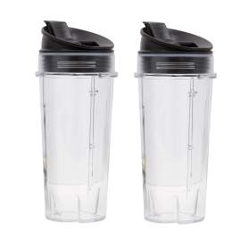 Pack de 2 vasos de 470 ml con tapas herméticas con boquilla product photo