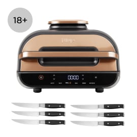 Ninja Foodi Exclusive Health Grill and Steak Knives Bundle - AG551DBSTEAK product photo