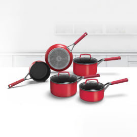 Ninja Foodi NeverStick Vivid 8-Piece Cookware Set, Red