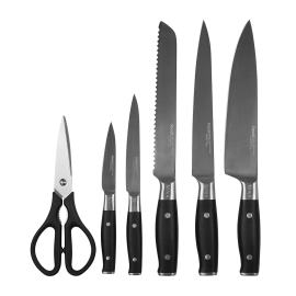  ACOQOOS Knife Set, 17 Pcs Knife Set For Kitchen With Block,  German Stainless Steel With Scissors, Knife Sharpener and 6 Serrated Steak  Knive: Home & Kitchen