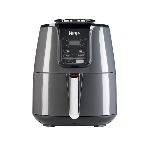 Ninja Heißluftfritteuse, 3,8 Liter, 1.500-Watt-Leistung, 75%% weniger Fett, 4 Funktionen, silber, AF100EU