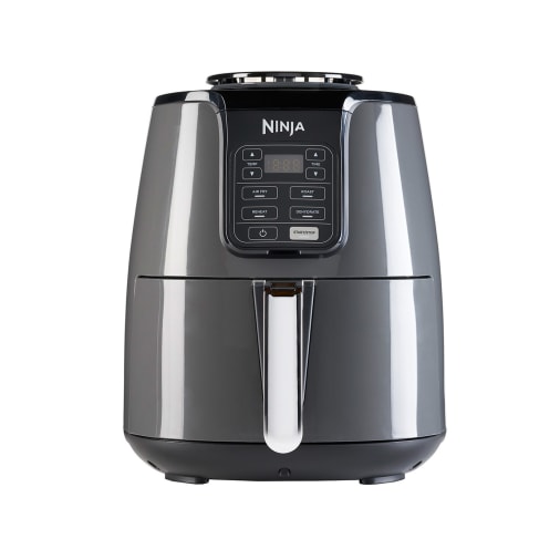 Ninja Heißluftfritteuse  3 8 Liter  1.500-Watt-Leistung  75%% weniger Fett  4 Funktionen  silber  AF100EU