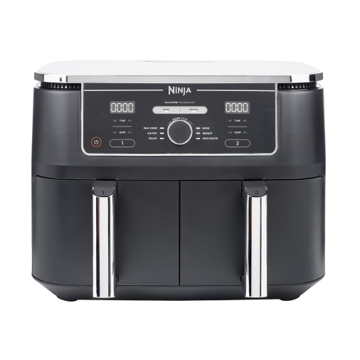 Ninja Heißluftfritteuse  9 5 Liter  6 Zubereitungsfunktionen  Dual Zone  Sync-Funktion  schwarz  AF400EU