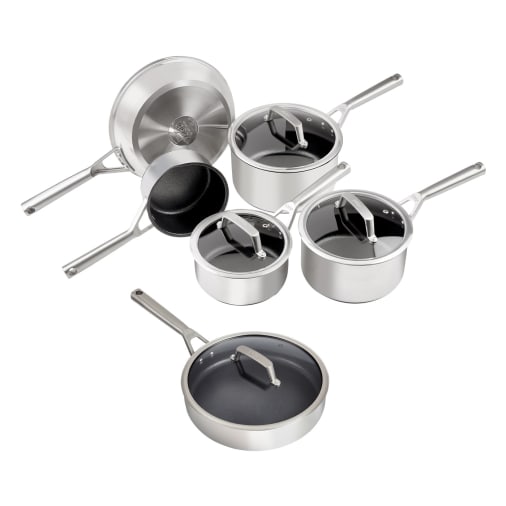 Exclusive Ninja ZEROSTICK Stainless Steel Cookware Bundle - 6-Piece Set at Ninja Kitchen