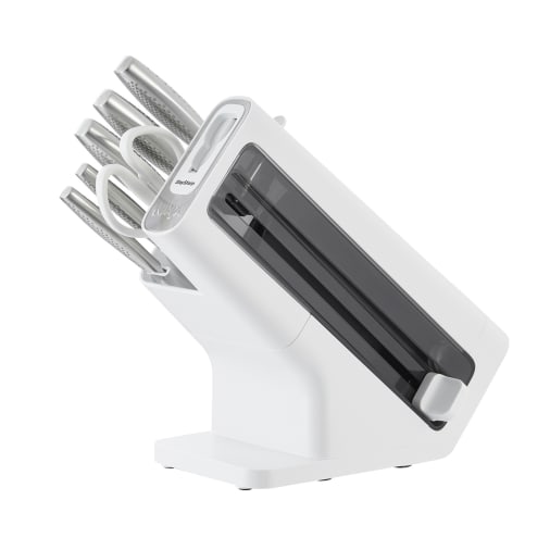 Ninja StaySharp Rostfreier Messerblock mit integriertem Schleifer 6-teiliges Set - weiß K62006EUWH