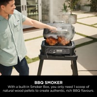Gas grill with built in smoker box sales