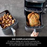 Freidora de aire Vertical Double Stack XL, con 2 cajones superpuestos y termómetro de cocción digital (9,5 L) SL451EU Freidora de aire Vertical Double Stack XL, con 2 cajones superpuestos y termómetro de cocción digital (9,5 L) SL451EU