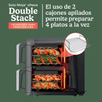 Freidora de aire Vertical Double Stack XL, con 2 cajones superpuestos y termómetro de cocción digital (9,5 L) SL451EU Freidora de aire Vertical Double Stack XL, con 2 cajones superpuestos y termómetro de cocción digital (9,5 L) SL451EU