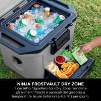 Ghiacciaia rigida Ninja FrostVault 28L con coperchio in grigio