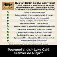 Machine à Café Ninja Luxe Premiere 3-en-1 - Espresso, Café Filtre, Infusion à Froid, Broyeur Intégré, Mousseur Auto | Gris Métallisé - 2