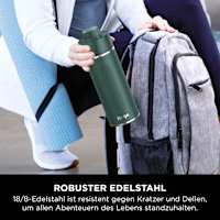 Ninja Thirsti grijze reisfles 530 ml | Geïsoleerde fles voor bruisend water