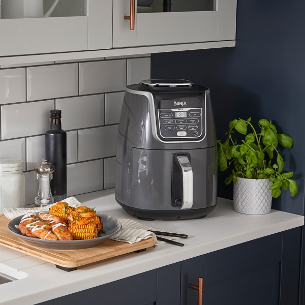 Ninja AF150AMZ Air Fryer XL that Air Fry's, Air Roast's, Bakes, Reheats,  Dehydrates with 5.5 Quart Capacity, and a high gloss finish, grey 