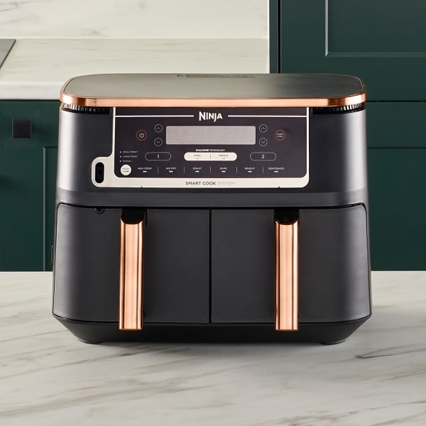 Ninja Deluxe Black & Copper Edition Foodi MAX Dual Zone Air Fryer with  Smart Cook System AF451UKDBCP