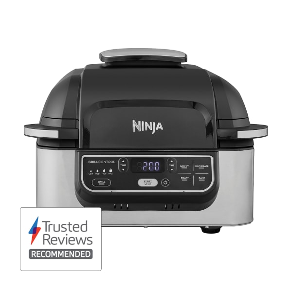 Ninja Foodi Ag 301 5 In 1 Indoor Electric Countertop Grill With 4 Quart Air  Fryer, Roast, Bake, Dehydrate, And Cyclonic Grilling Technology, 1760  Watts, Silver, Nutri Ninja