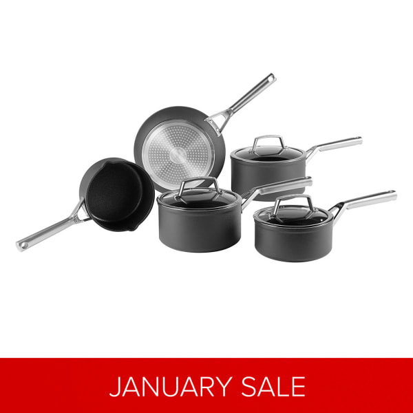 Ninja Foodi ZEROSTICK Stainless Steel 5-Piece Pan Set [C65000UK] Non-Stick,  Induction Compatible, Dishwasher Safe