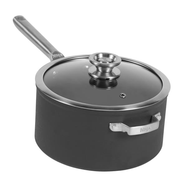 Ninja Foodi ZEROSTICK 3-Piece Saucepan Set, Stackable Hard Anodised  Aluminium, [C53000UK] Non-Stick, Induction Compatible