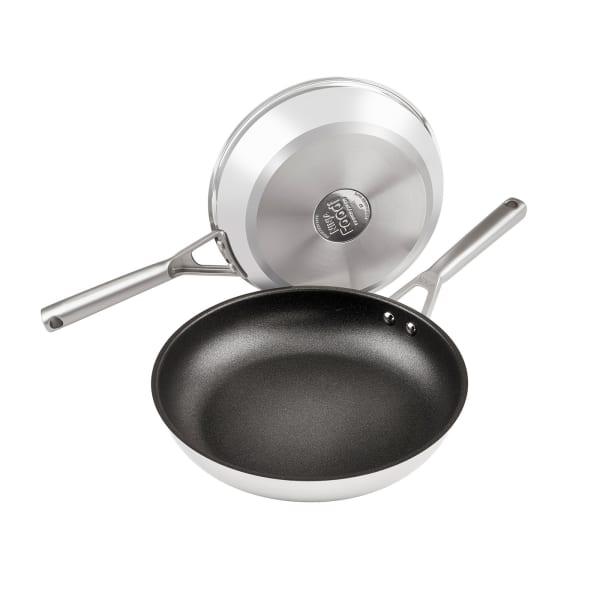 Ninja Foodi ZEROSTICK Stainless Steel 3-Piece Pan Set [C63000UK] Saucepan  Set, Non-Stick, Induction Compatible, Dishwasher Safe