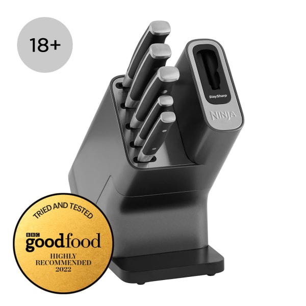 Ninja Foodi StaySharp Knife Block with Integrated Sharpener – 5-Piece Set  [K32005UK]