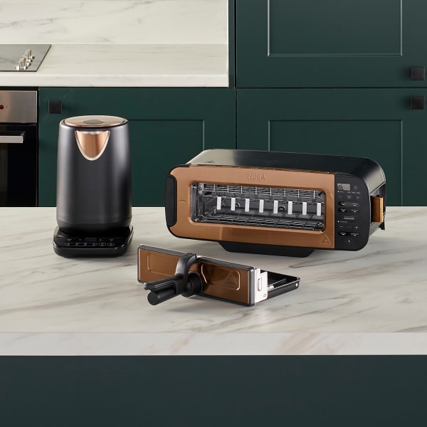 Ninja Deluxe Black & Copper Edition Toaster + Kettle Bundle KTST250UKDBCP