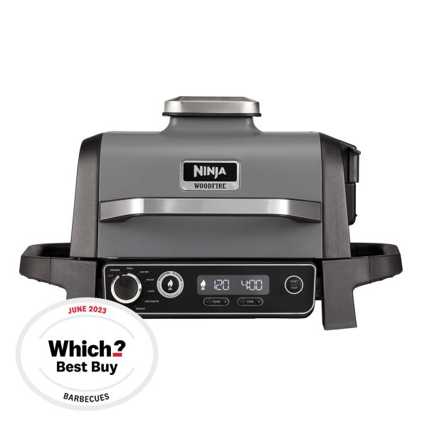 Woodfire Electric BBQ Smoker Outdoor Grill Ninja UK