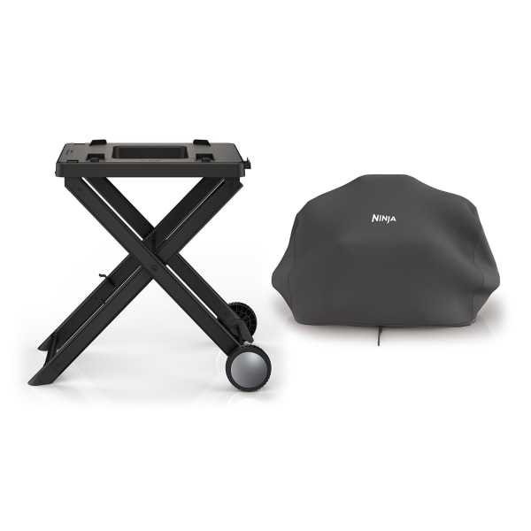 Ninja Woodfire Electric BBQ Grill Stand & Cover Bundle