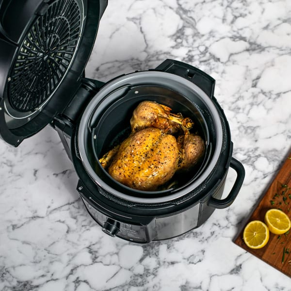 I've held off on getting an air fryer because I'm very wary of Teflon/nonstick  coatings, but I saw someone here mention that the Ninja Max is a safe model  in that regard.