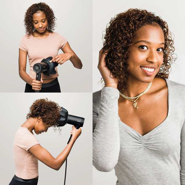 Ionic hair dryer with diffuser top